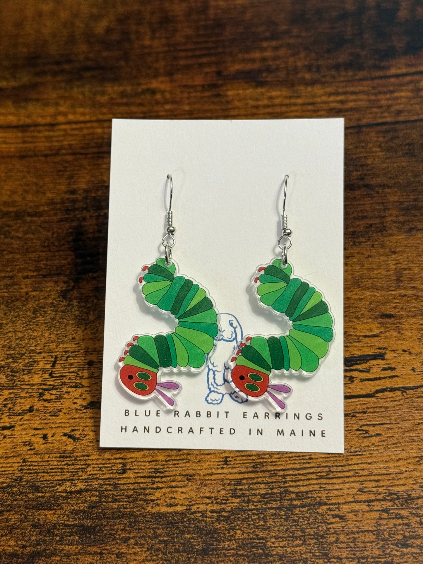 Acrylic Caterpillar Earrings