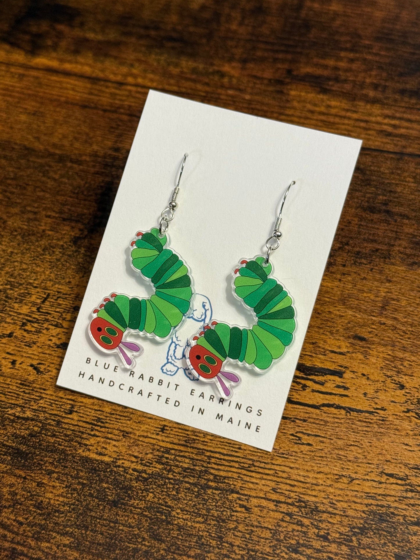 Acrylic Caterpillar Earrings