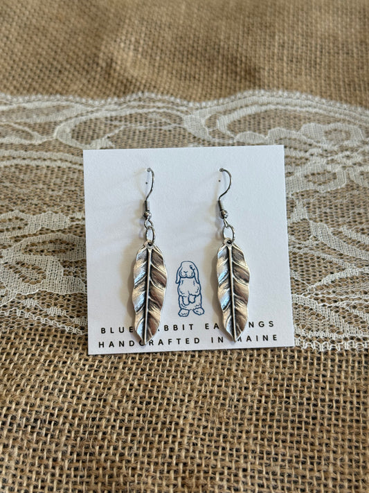 Antique Silver Leaf Earrings