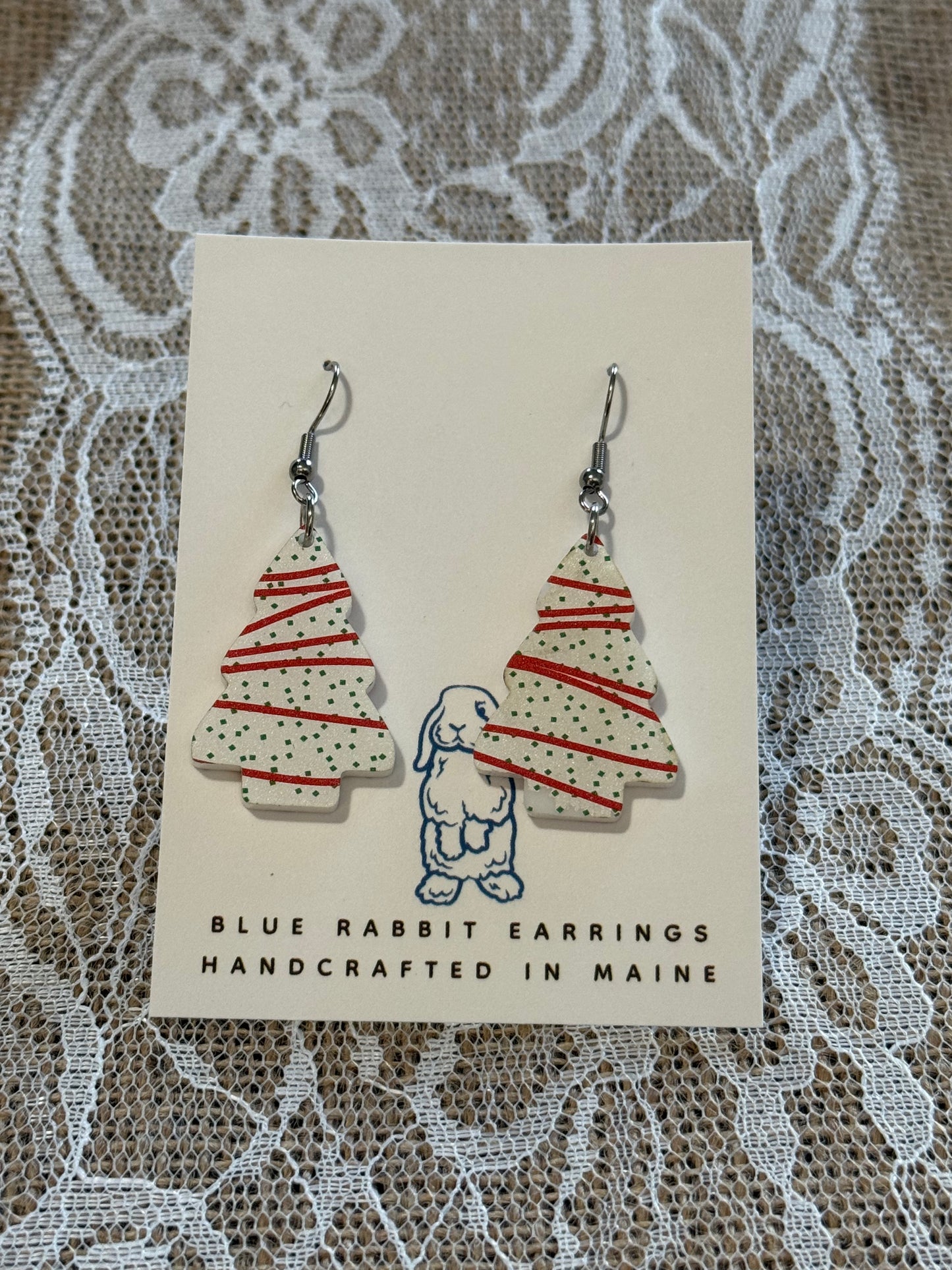 Acrylic Christmas Snack Cake Earrings