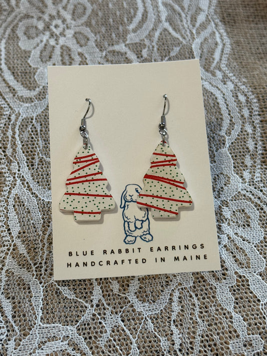 Acrylic Christmas Snack Cake Earrings