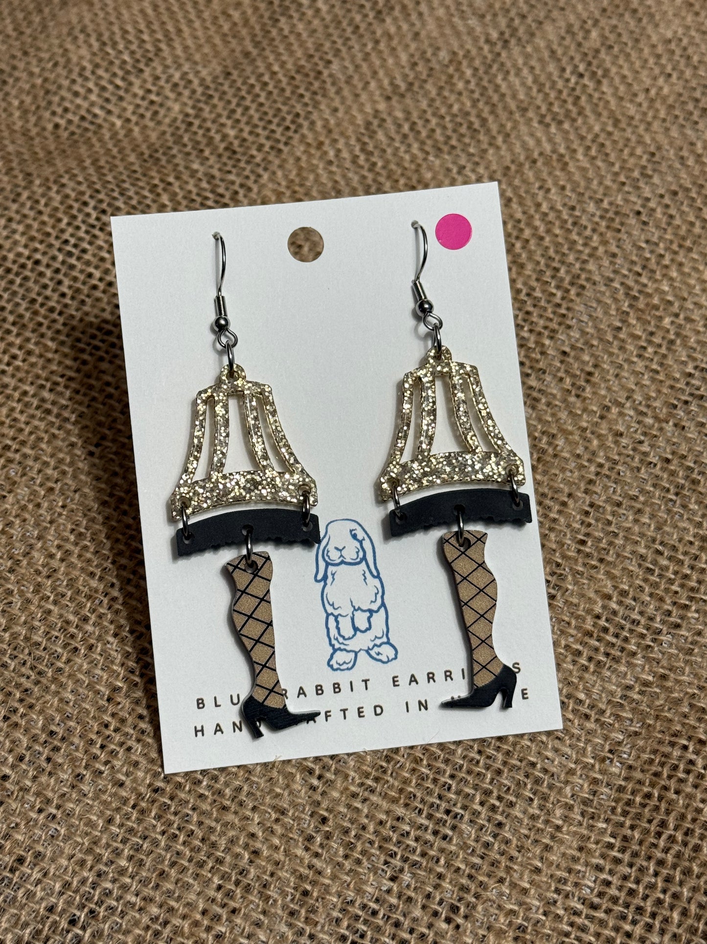 Acrylic Leg Lamp Earrings