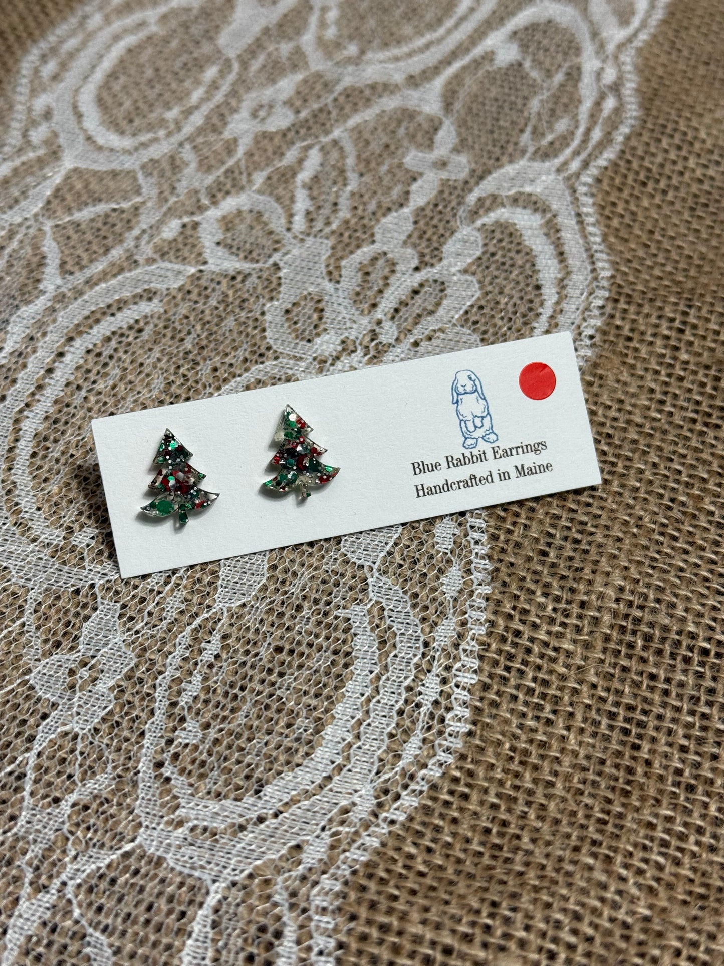Acrylic Christmas Tree Studs