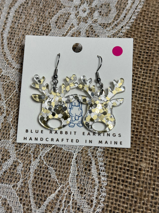 Acrylic Reindeer Earrings