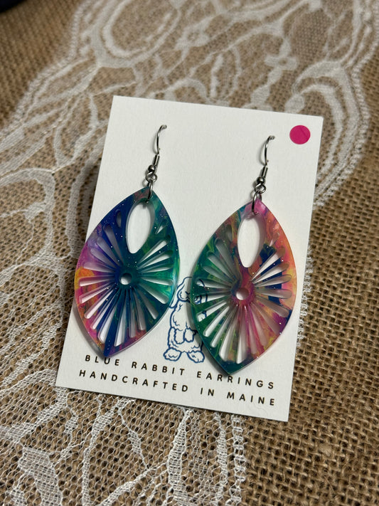 Acrylic Tie Dye Earrings