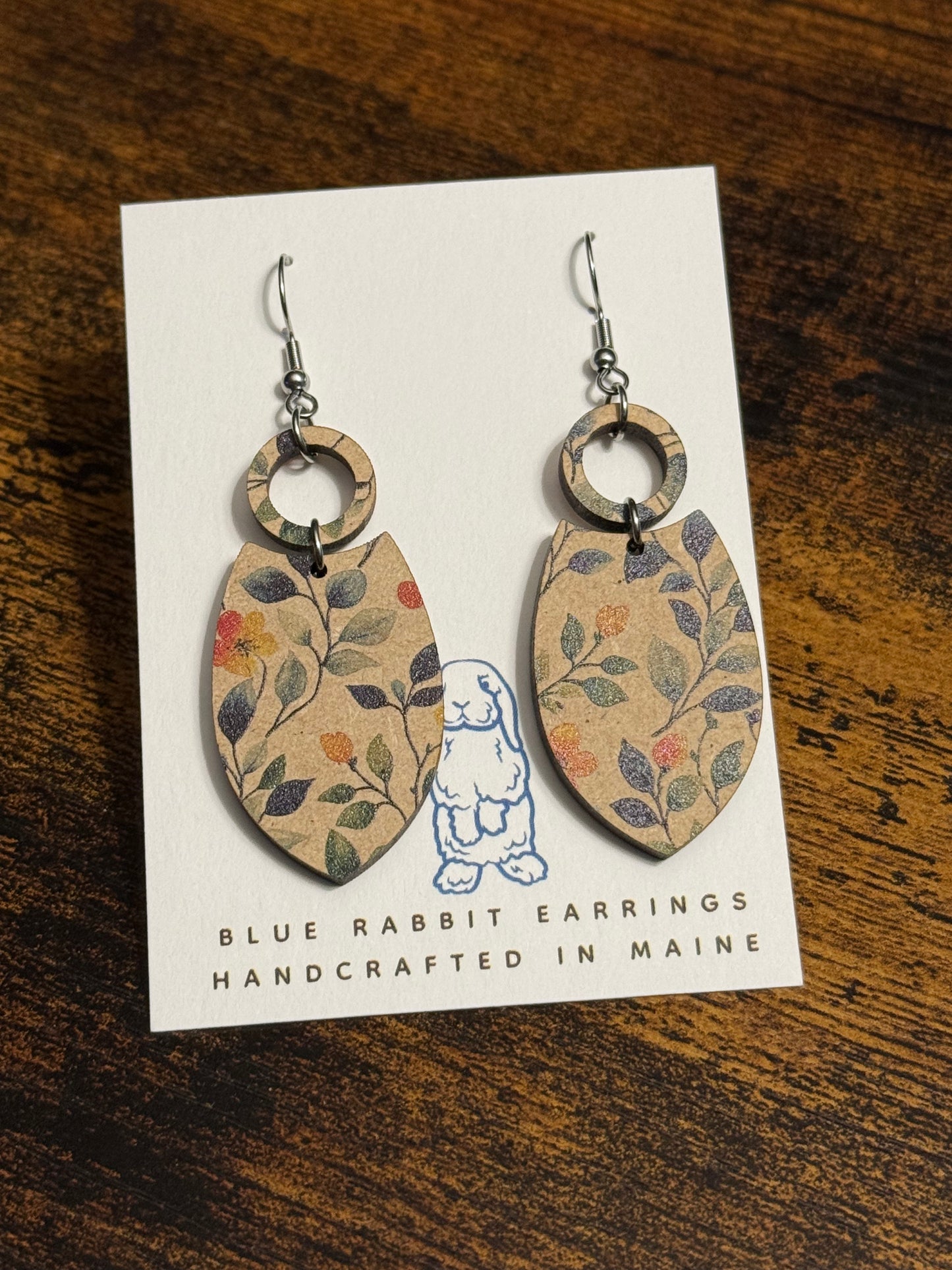 Floral Print Earrings