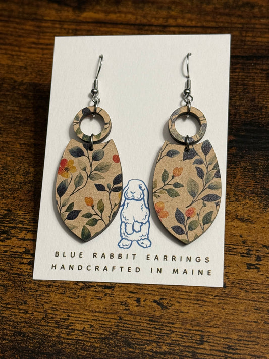 Floral Print Earrings