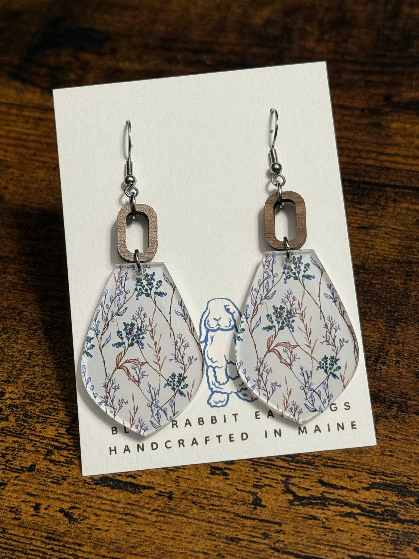 Acrylic Foliage Earrings