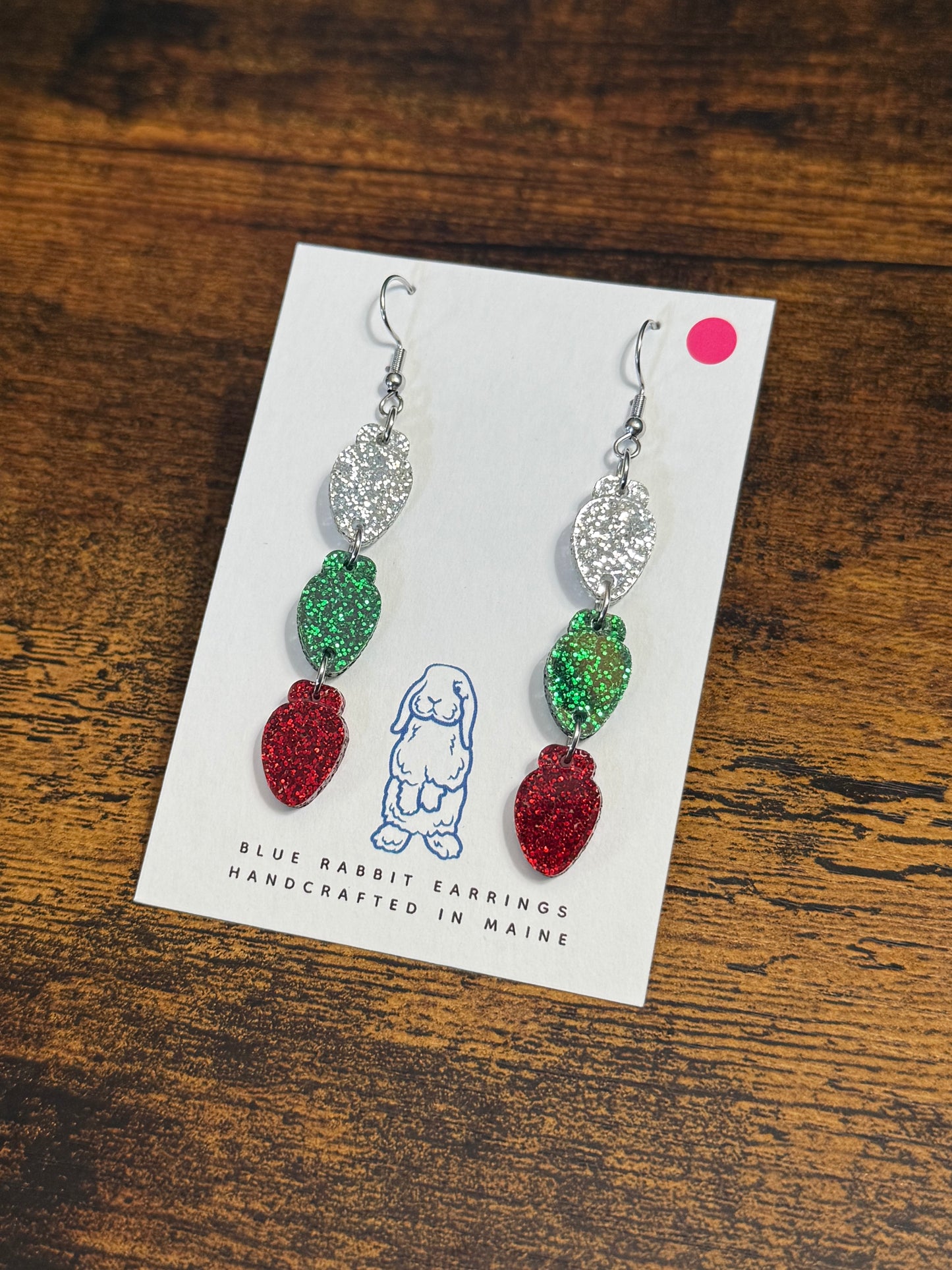 Acrylic Christmas Bulb Earrings