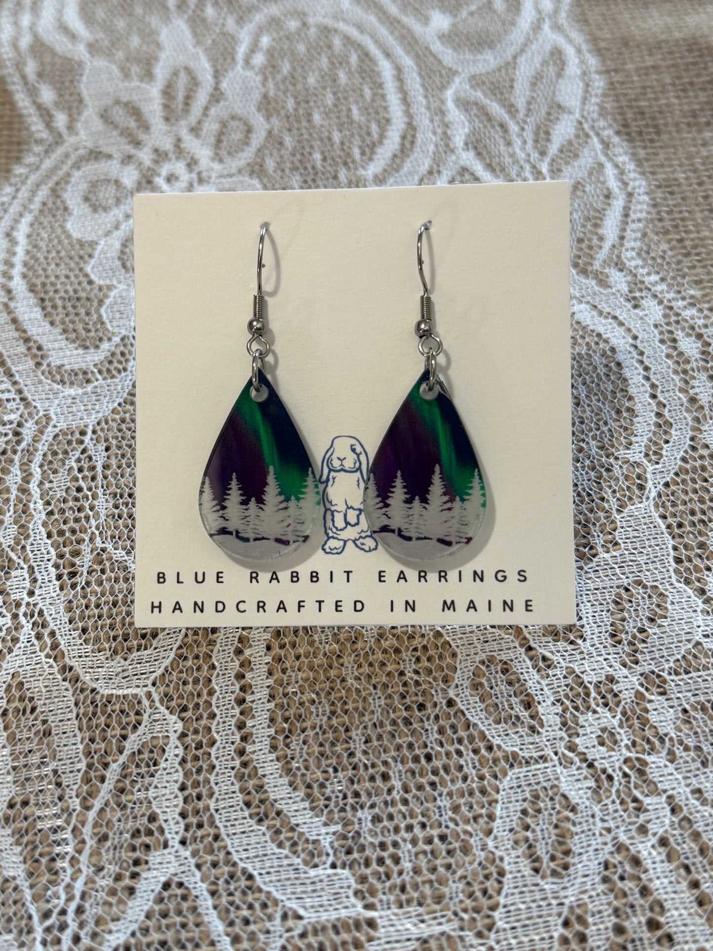 Acrylic Aurora Borealis Earrings