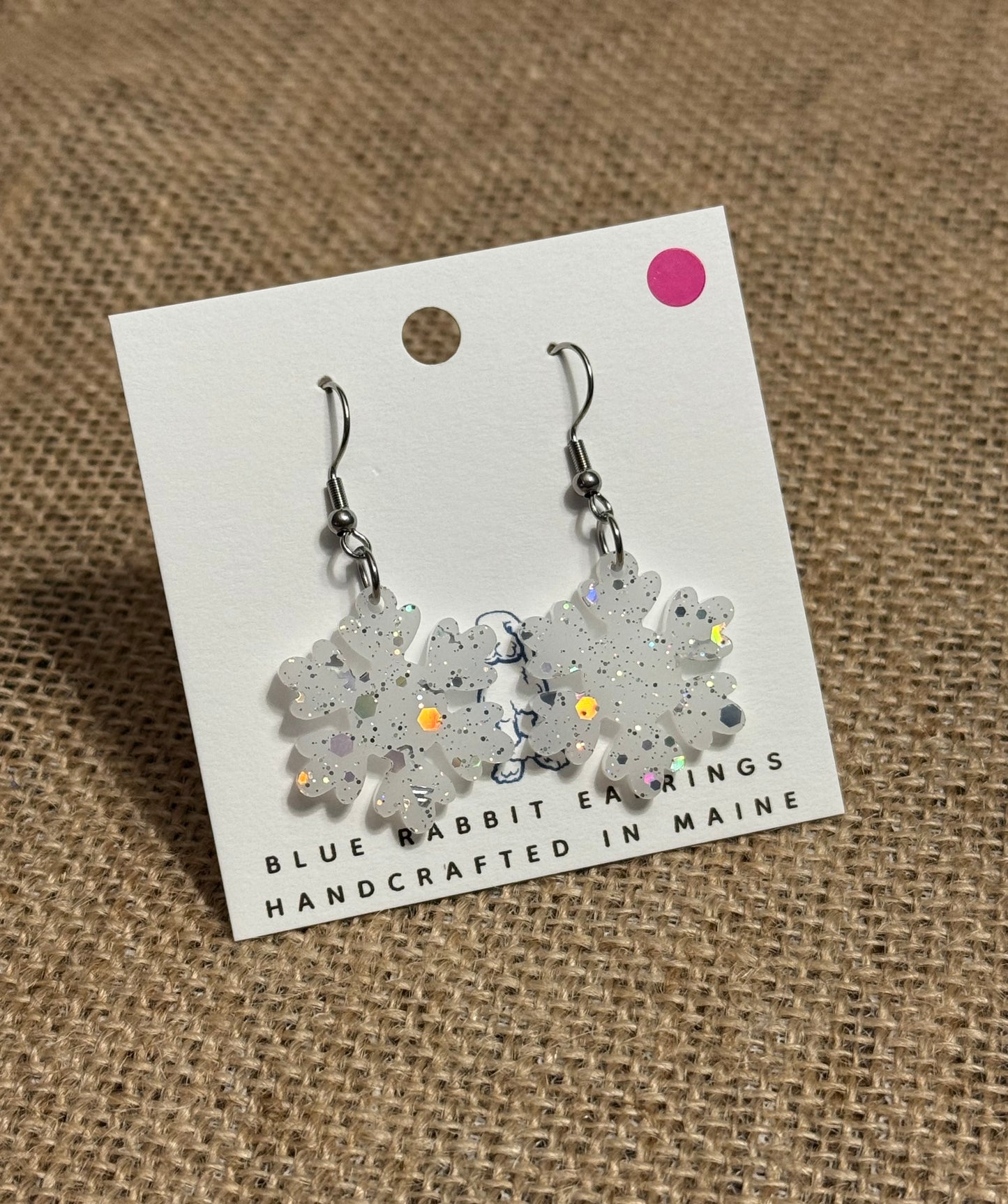 Acrylic Snowflake Earrings