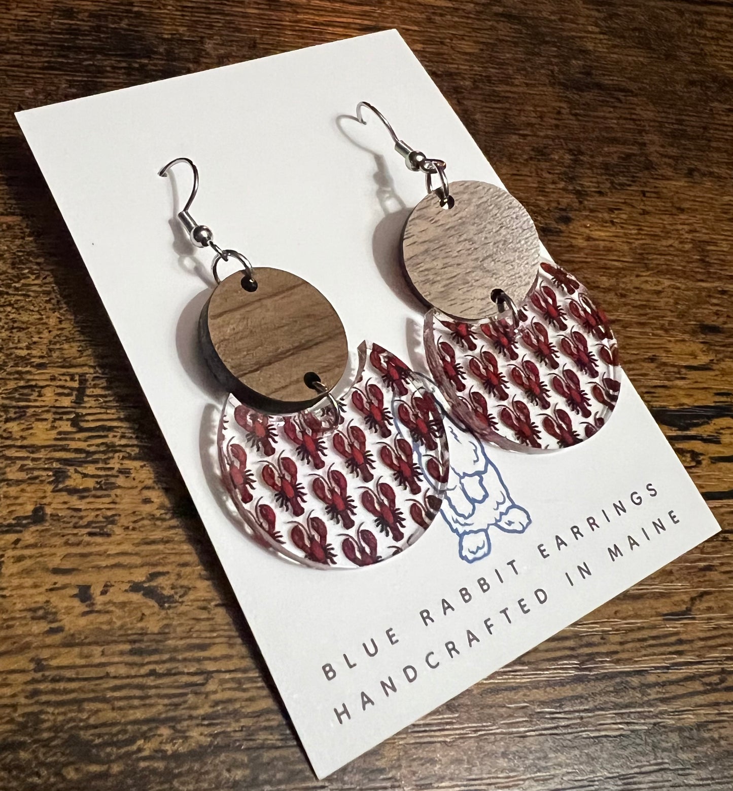 Acrylic Lobster Earrings