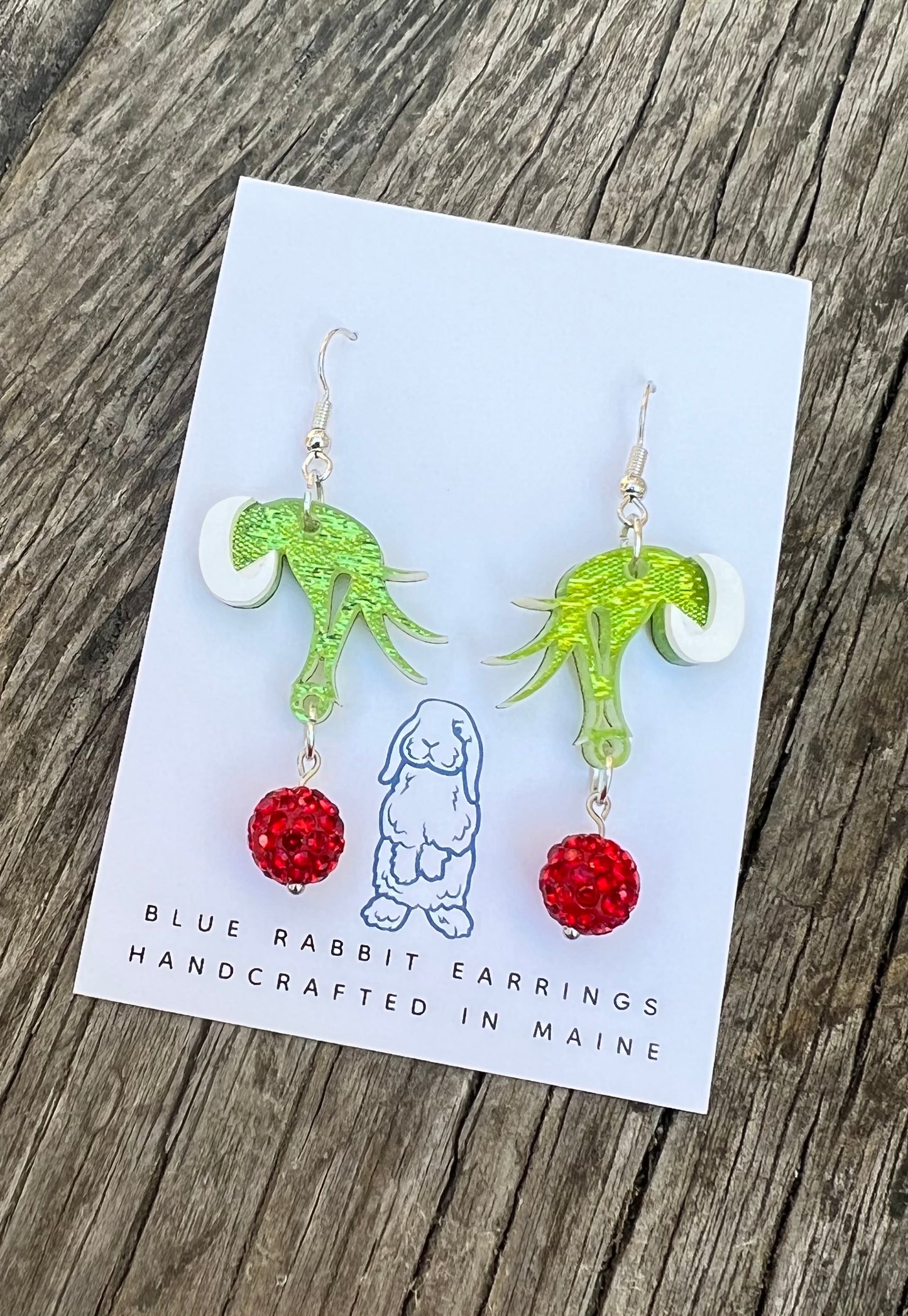 Acrylic Grinch Inspired Earrings