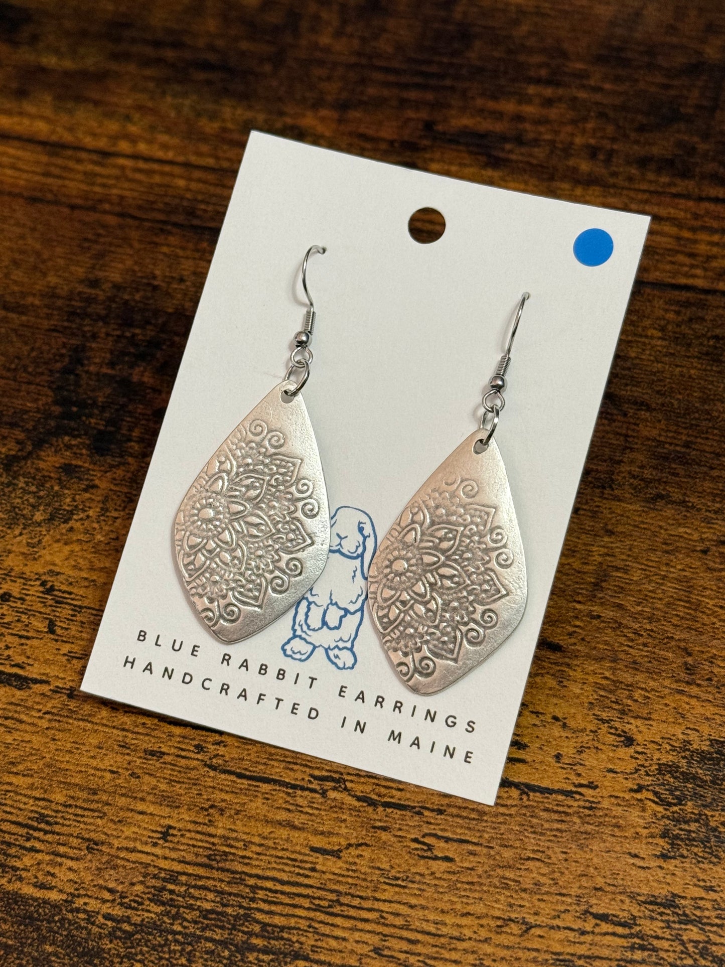 Antique Silver Mandala Earrings