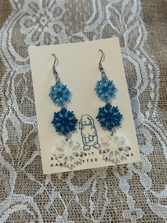 Acrylic Snowflake Earrings