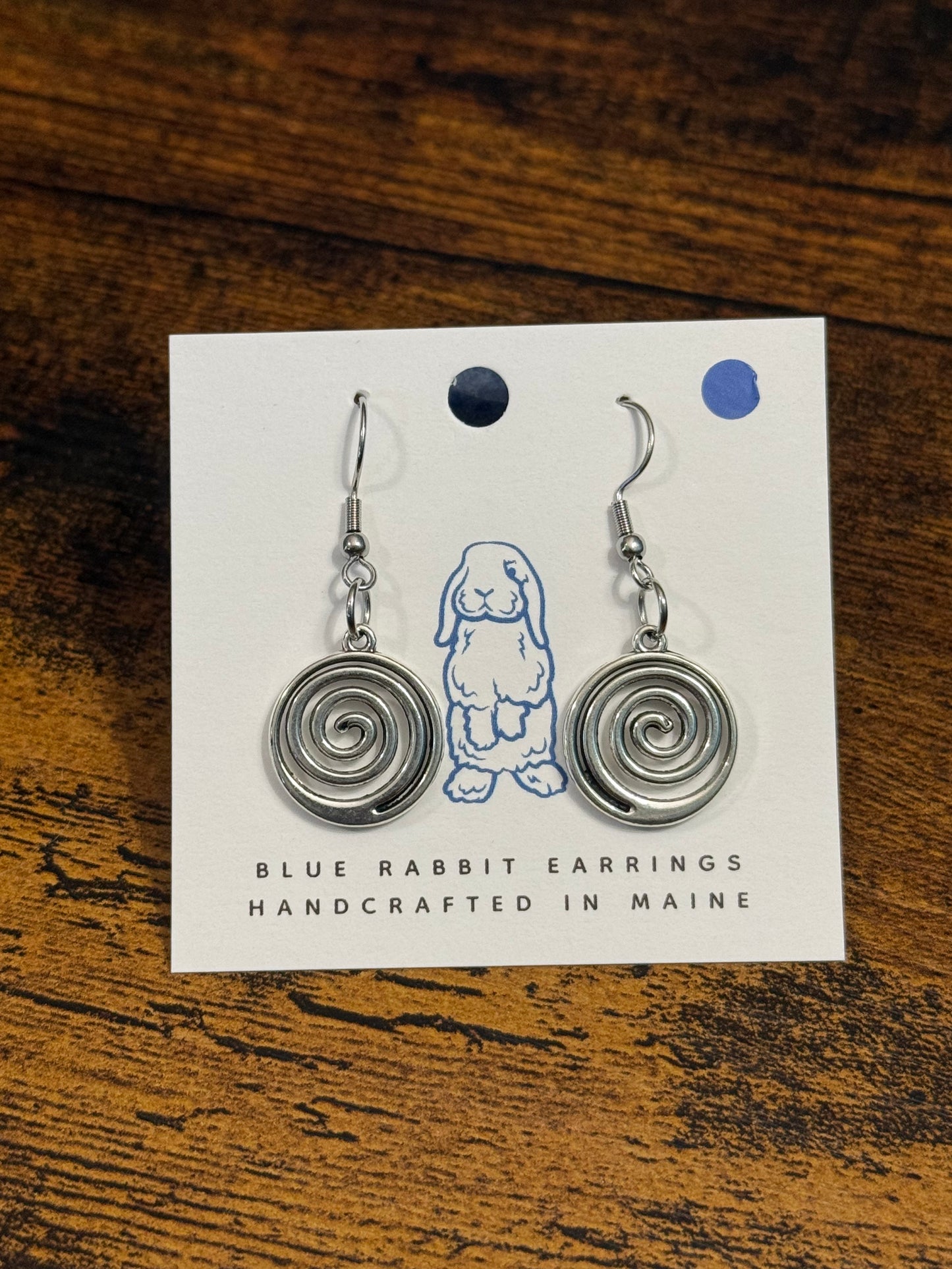 Antique Silver Spiral Earrings