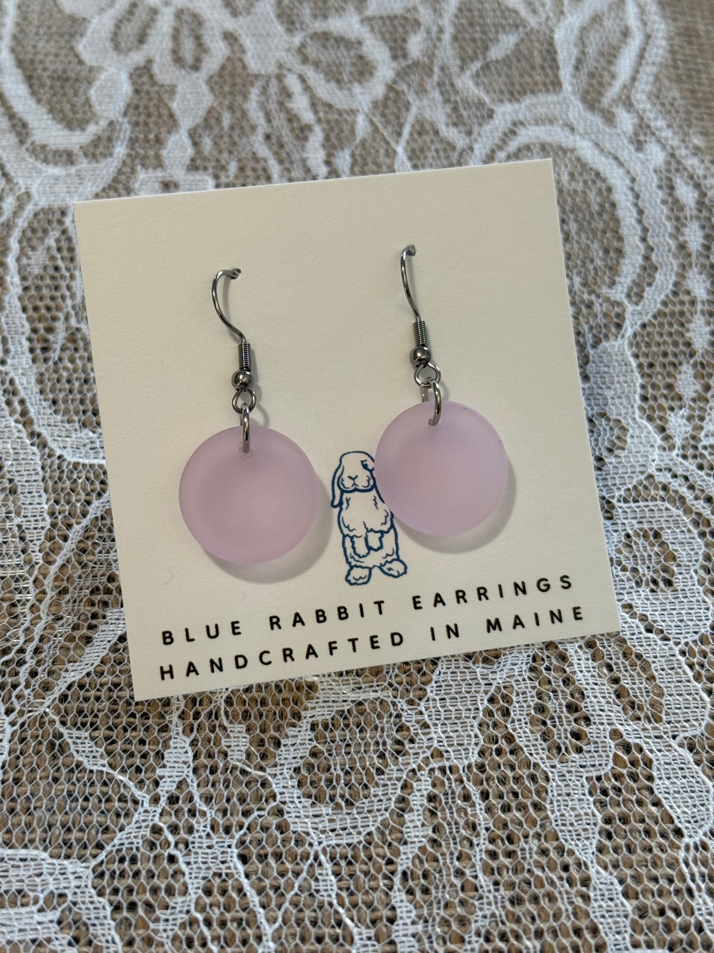 Blossom Pink Sea Glass Earrings