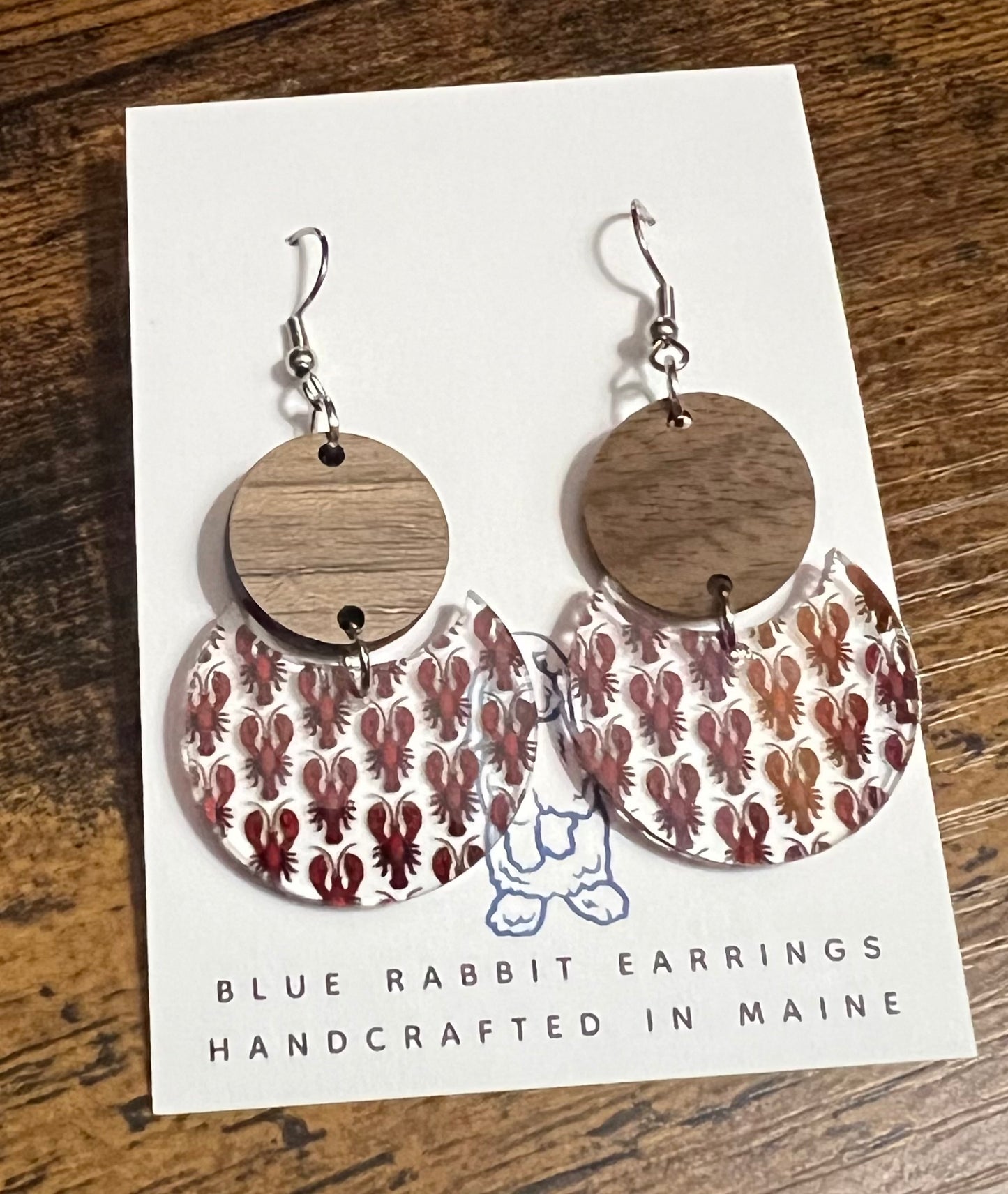 Acrylic Lobster Earrings