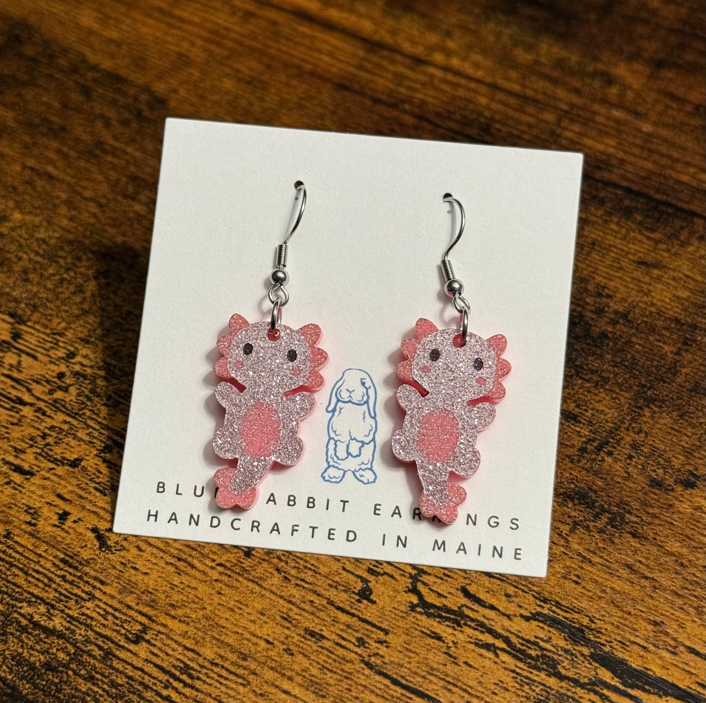 Acrylic Axolotl Earrings
