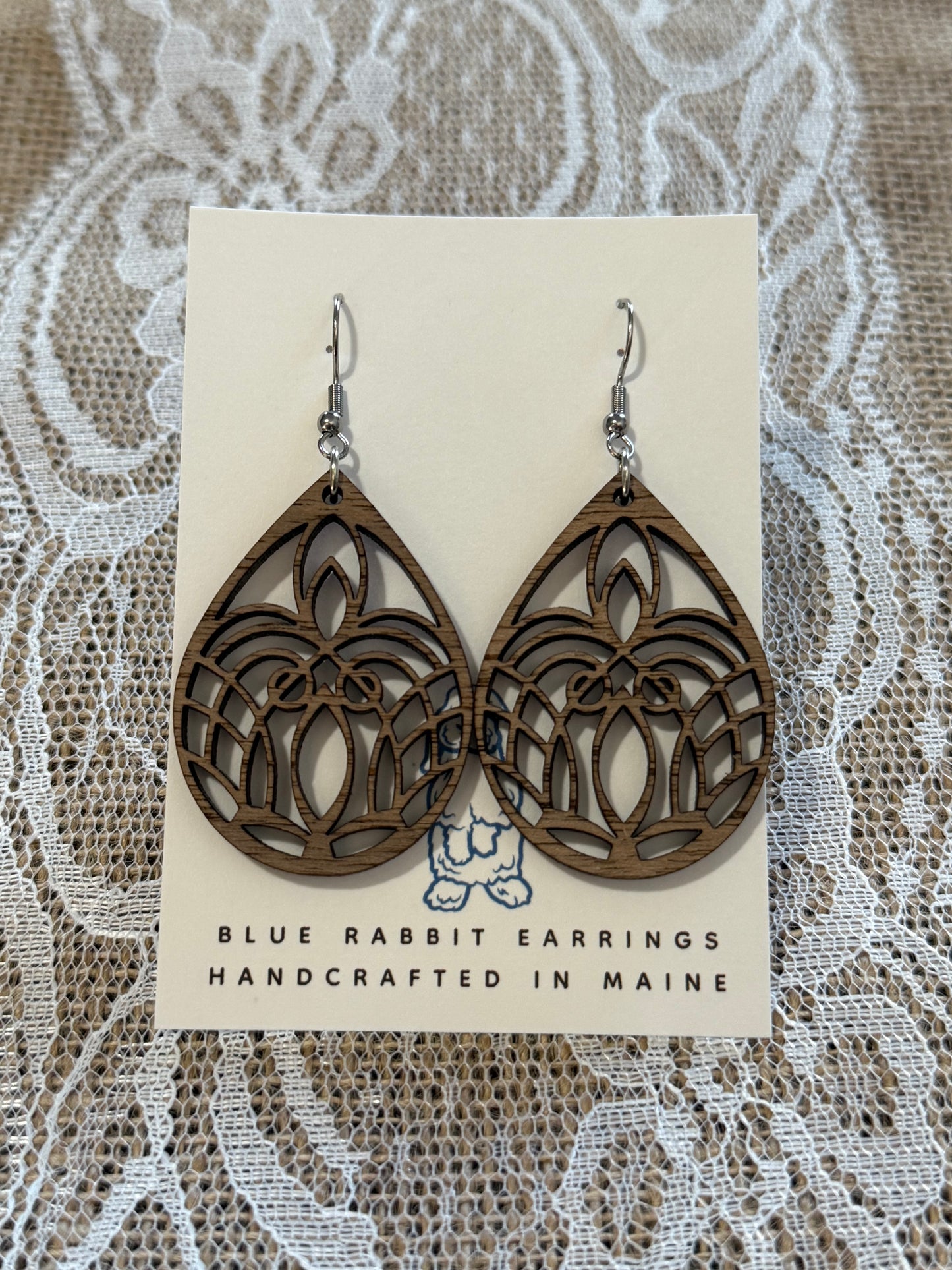 Walnut Teardrop Earrings