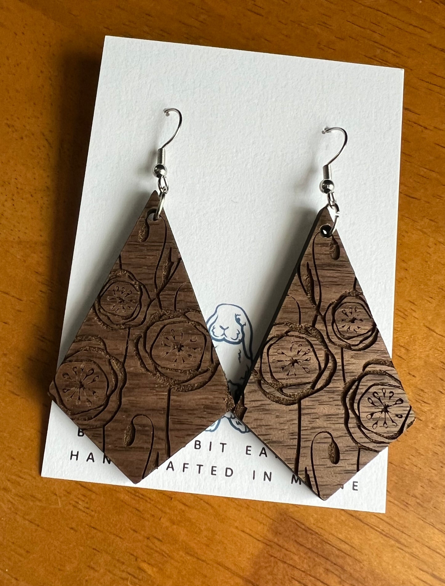 Walnut Flower Earrings