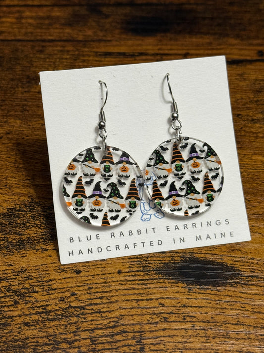 Acrylic Halloween Gnome Earrings