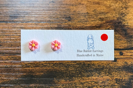 Pink Flower Studs