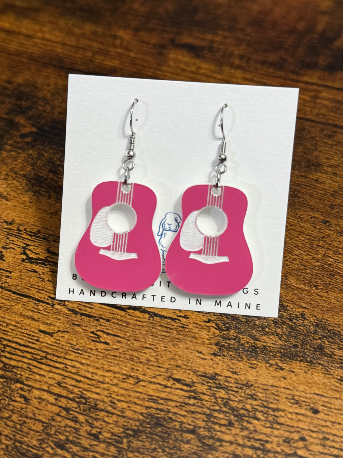 Acrylic Guitar Earrings