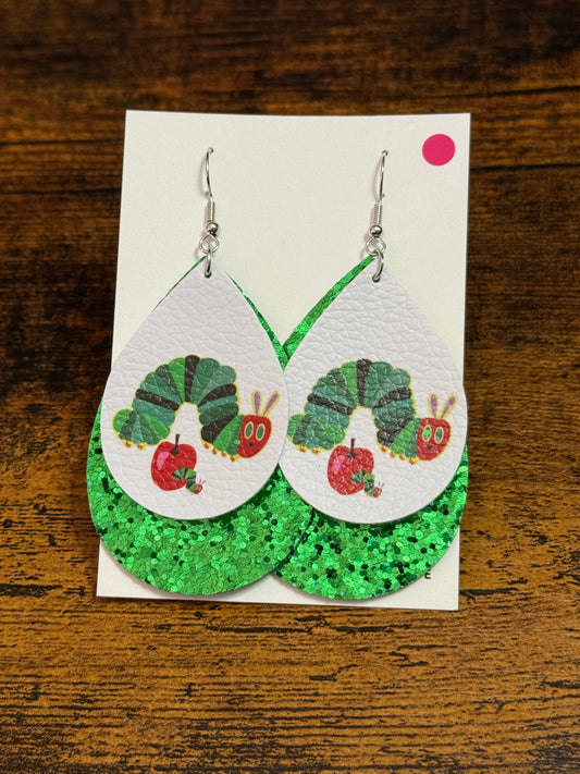 Canvas Caterpillar Earrings