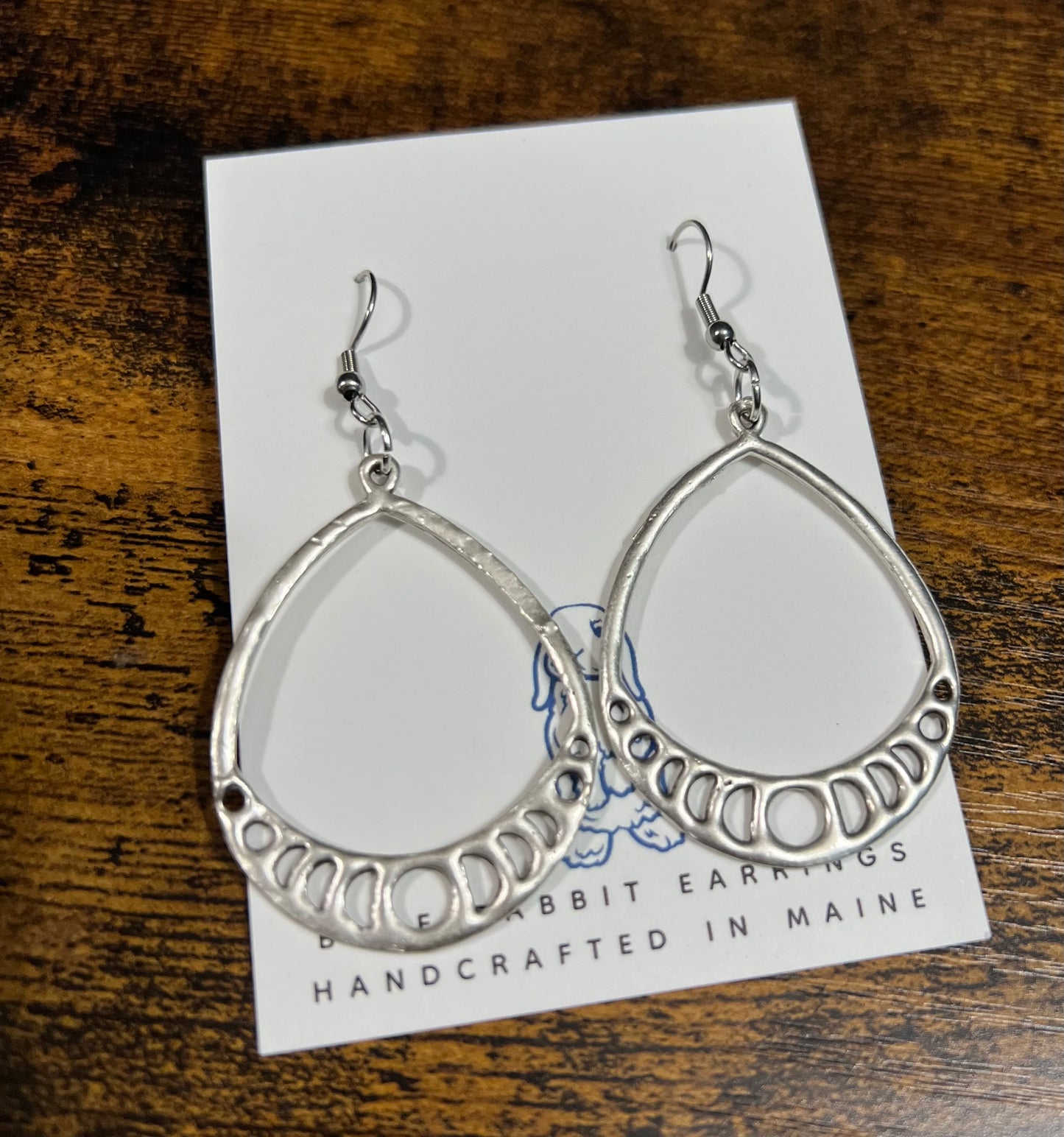 Antique Silver Teardrop Earrings