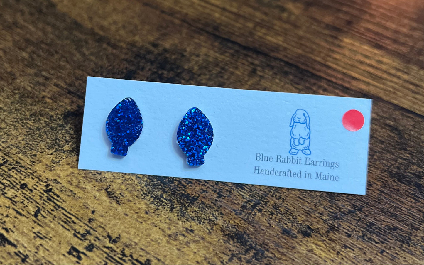 Acrylic Blue Bulb Studs