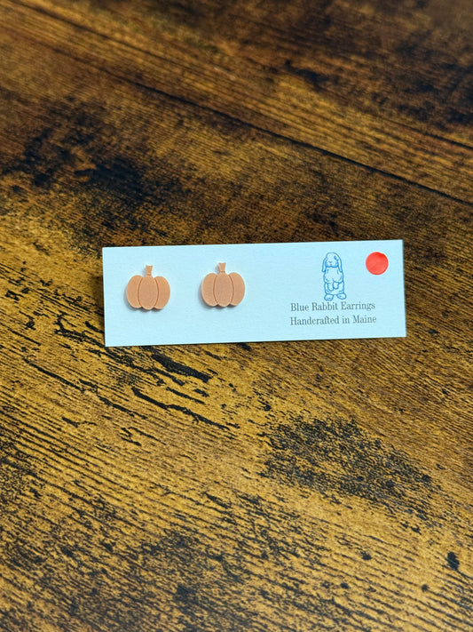 Acrylic Terracotta Pumpkin Studs