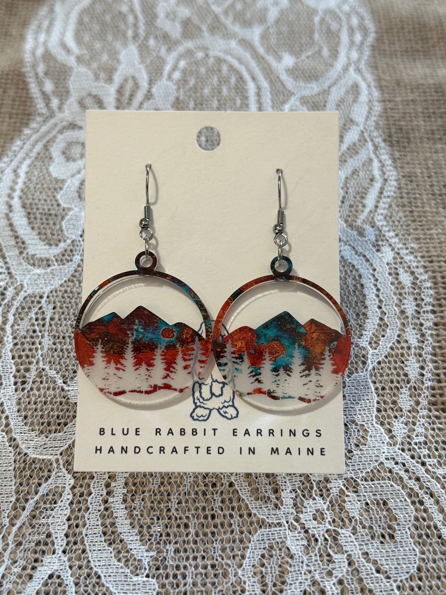 Acrylic Copper Mountain Earrings