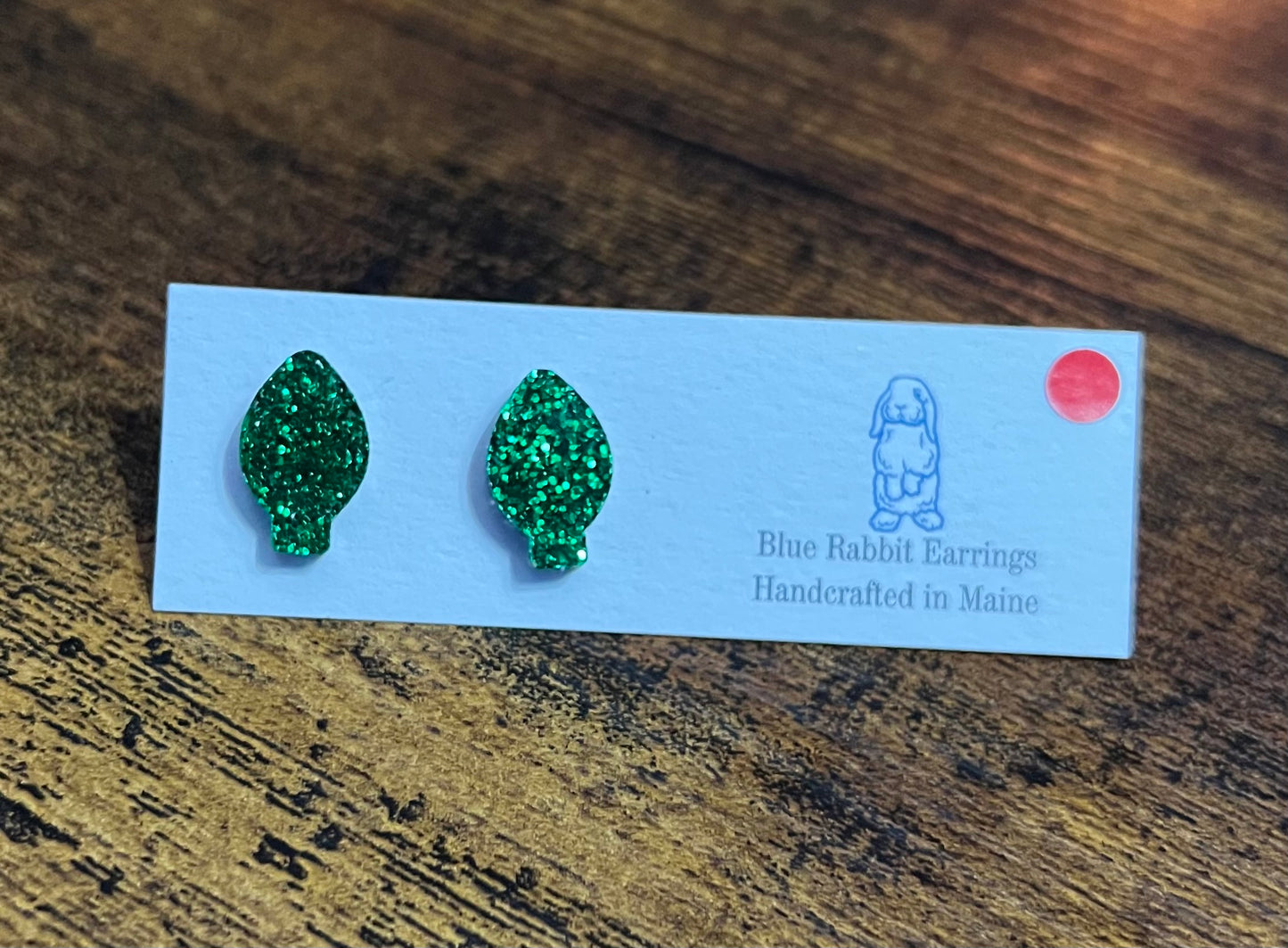 Acrylic Green Bulb Studs