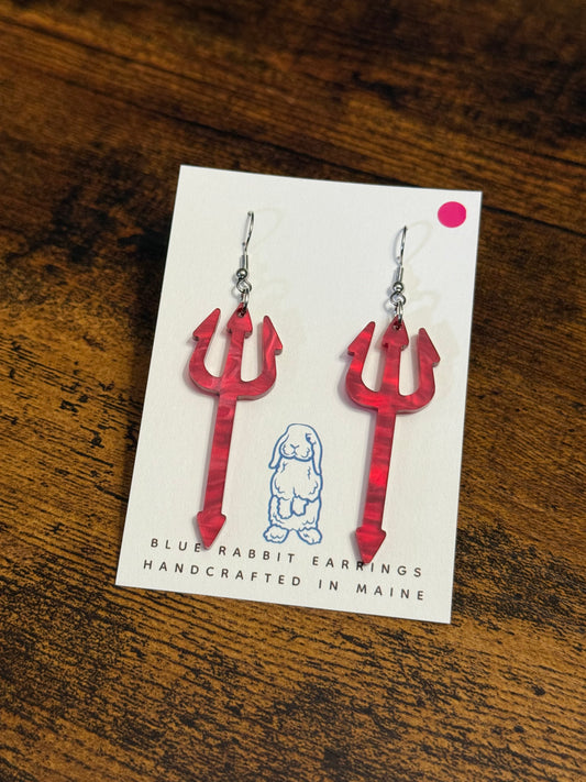 Acrylic Pitchfork Earrings