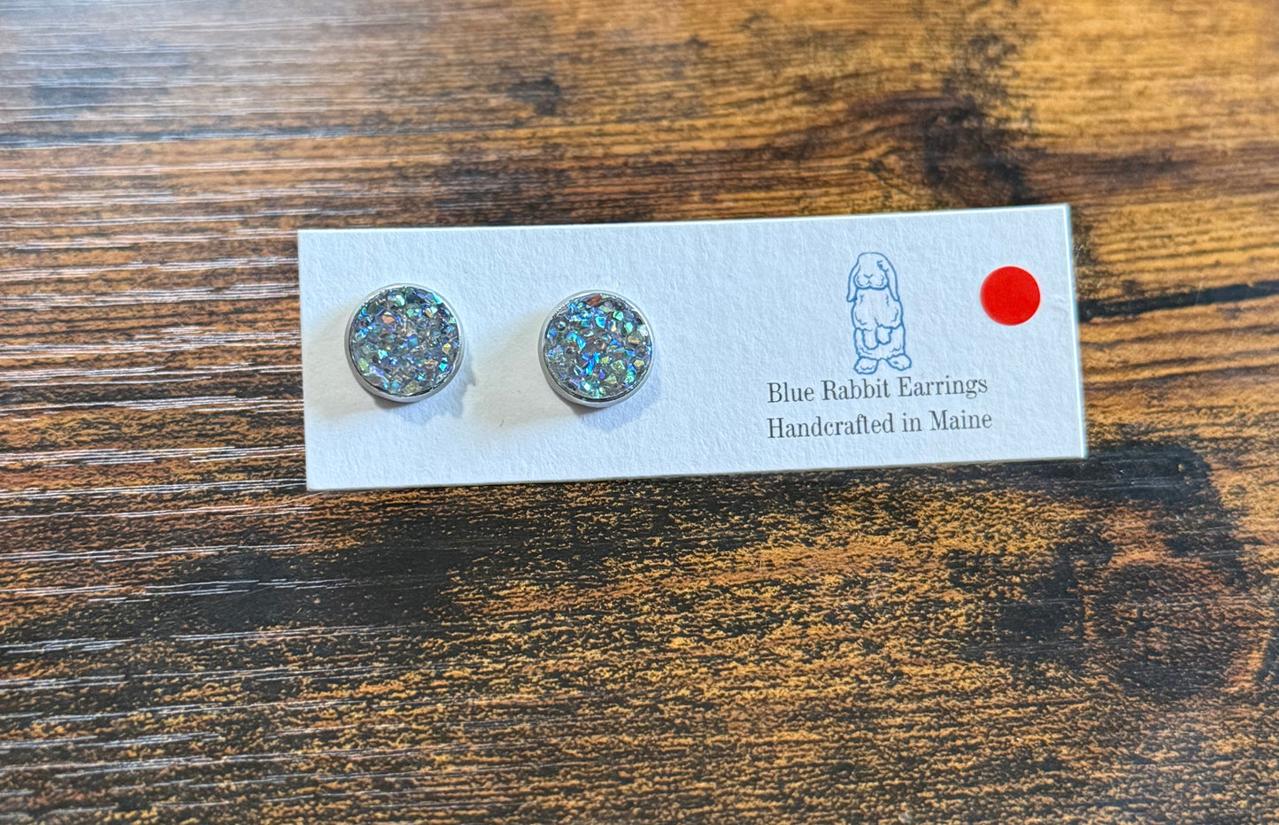 Quartz Druzy Studs 10mm