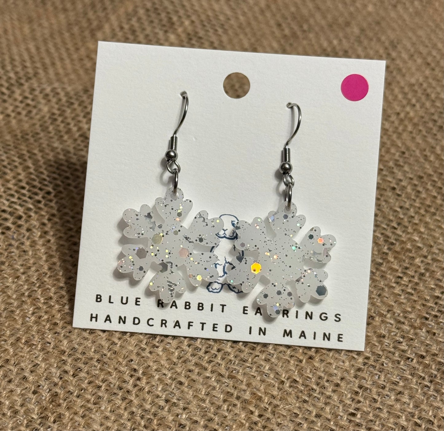 Acrylic Snowflake Earrings