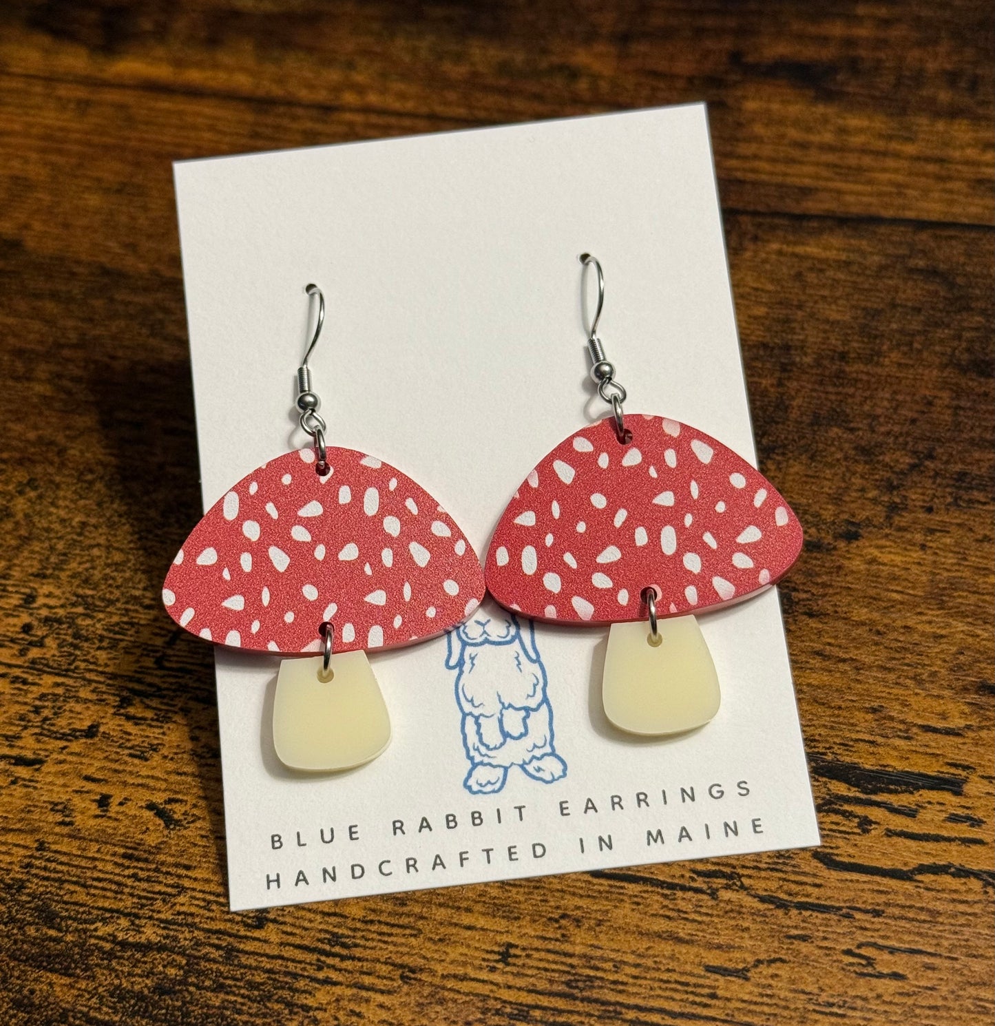 Acrylic Mushroom Earrings
