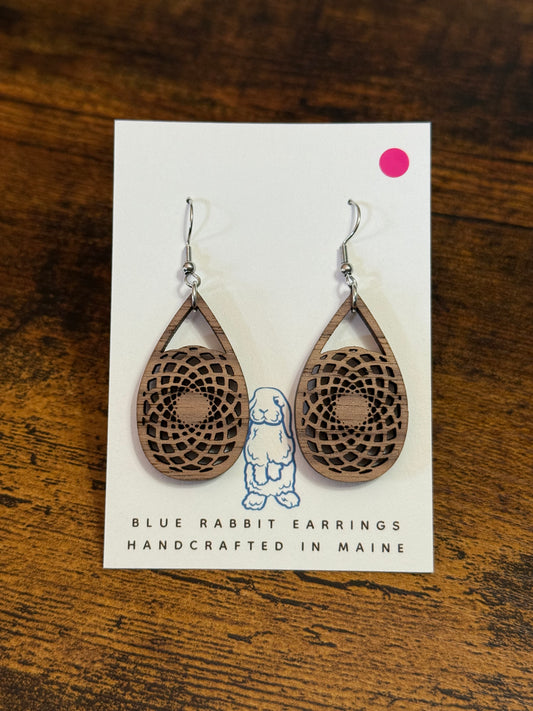 Walnut Teardrop Earrings