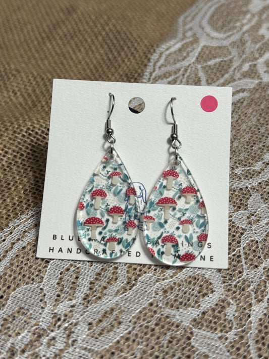 Acrylic Mushroom Earrings