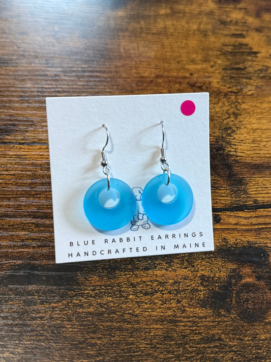 Turquoise Sea glass Earrings