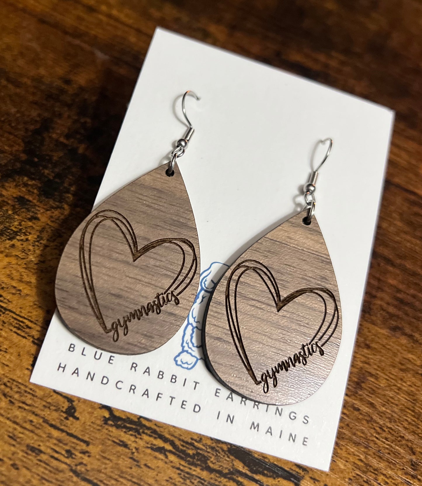 Walnut Gymnastics Earrings