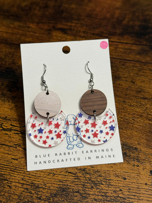 Acrylic Patriotic Earrings