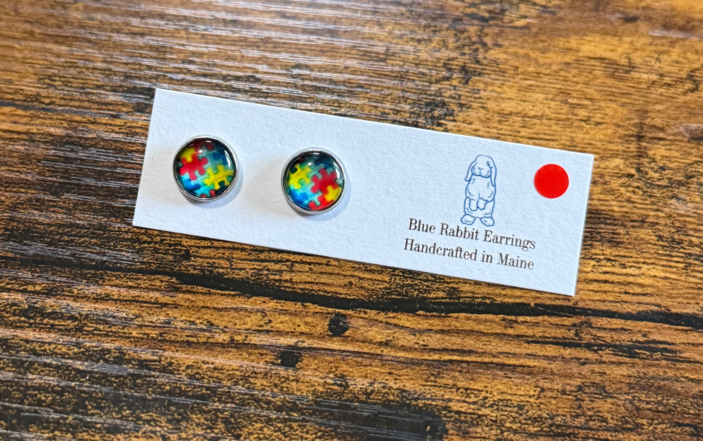 Autism Awareness Studs 10mm