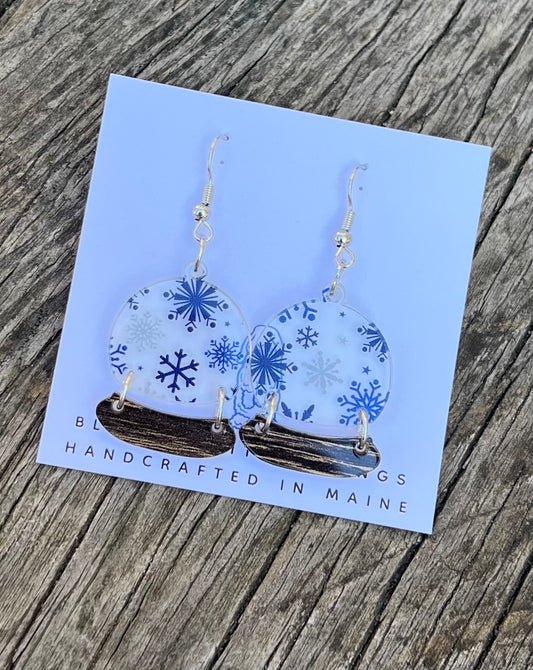 Acrylic Snow Globe Earrings