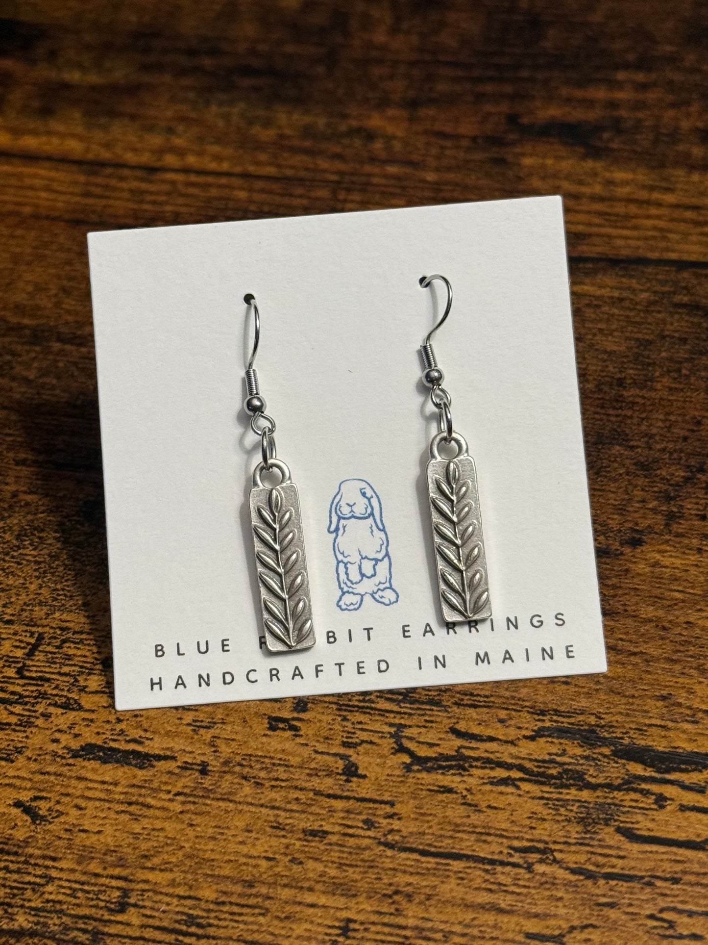 Antique Silver Leaf Earrings