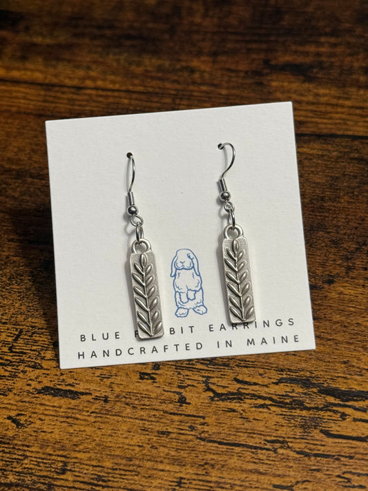 Antique Silver Leaf Earrings