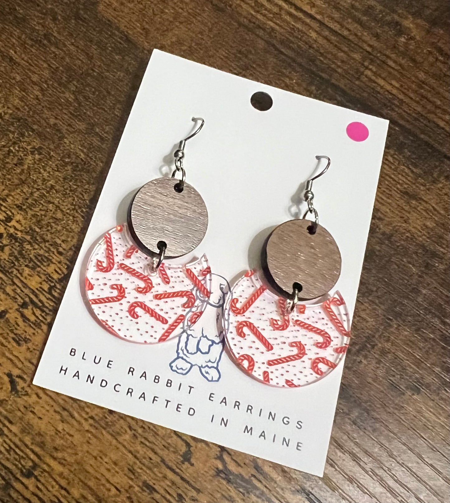 Acrylic Candy Cane Earrings