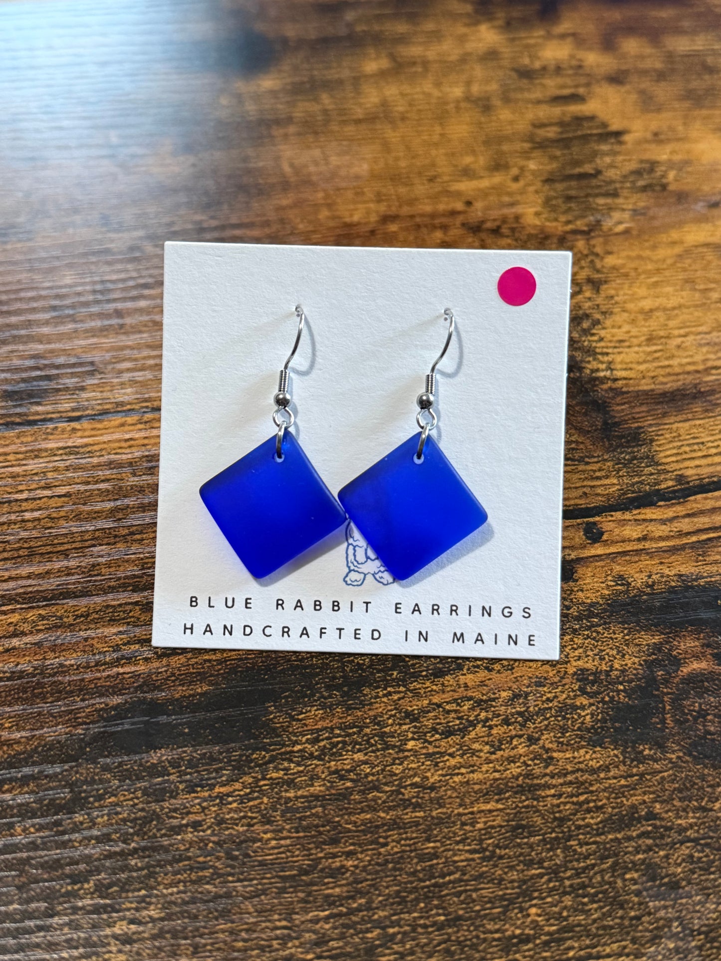 Royal Blue Sea Glass Earrings