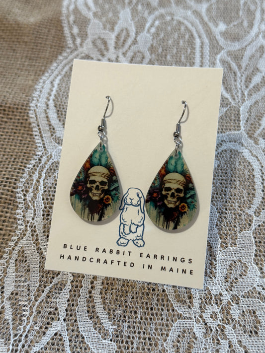 Acrylic Skull Earrings